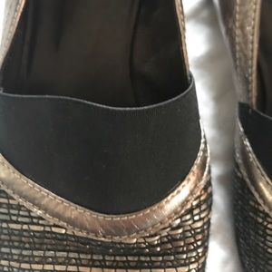 Lovely Pewter Metallic Leather Loafers